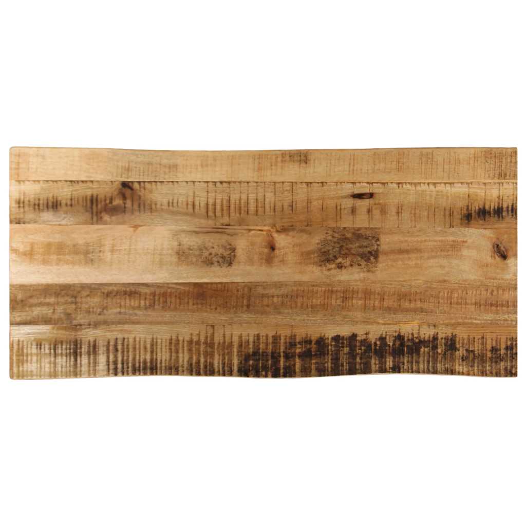 Tablero de mesa borde natural madera maciza mango 100x20x2,5 cm