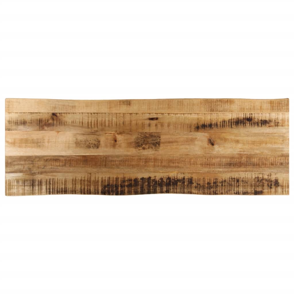 Tablero de mesa borde natural madera maciza mango 100x20x2,5 cm