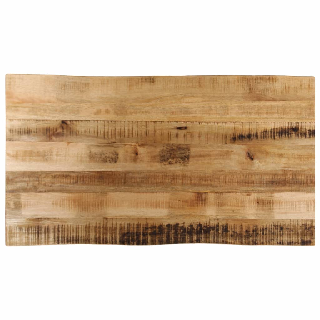 Tablero de mesa borde natural madera maciza mango 100x20x2,5 cm