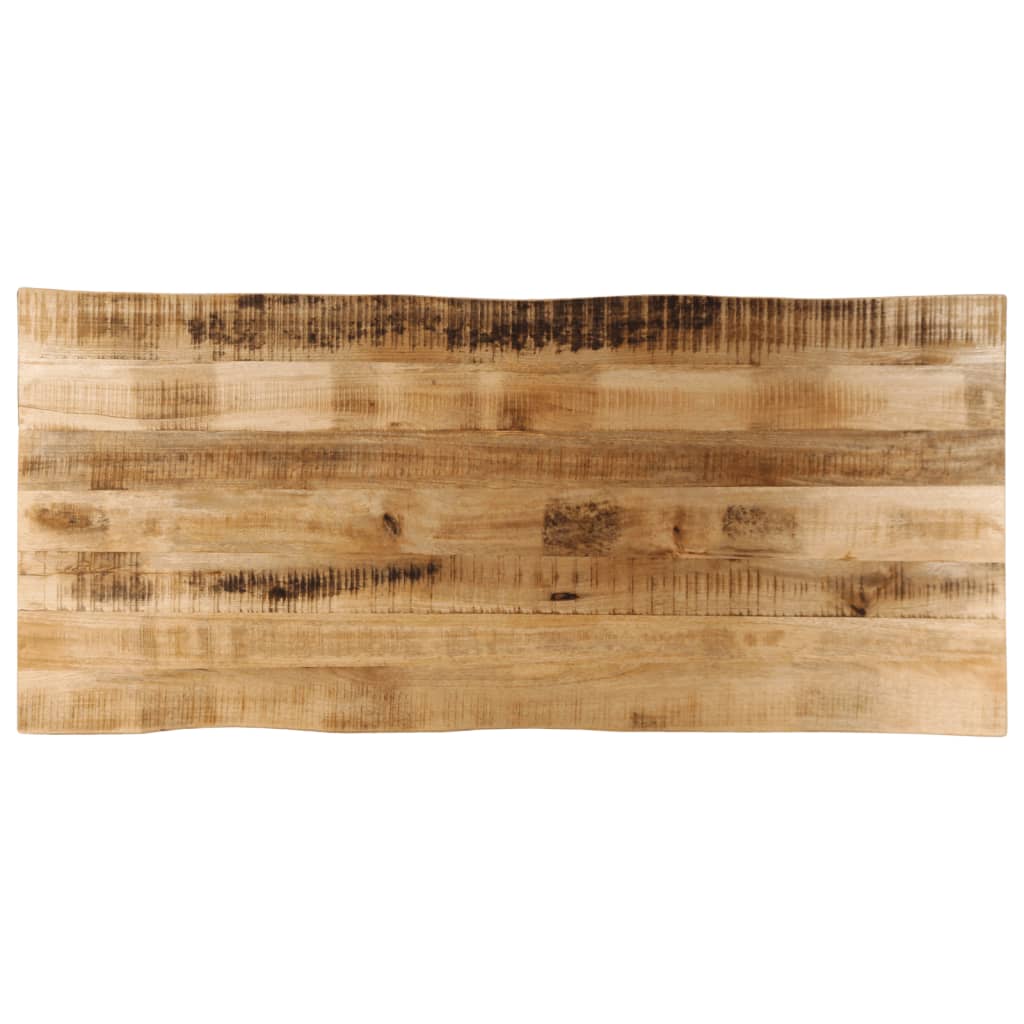 Tablero de mesa borde natural madera maciza mango 100x20x2,5 cm