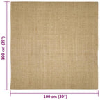 Alfombra de sisal para rascador 100x100 cm