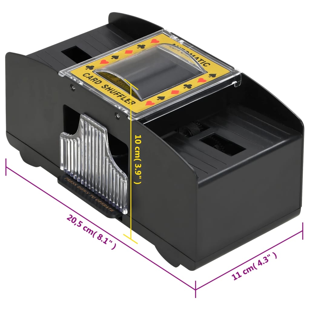 Barajador de cartas automático negro 2 barajas