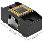 Barajador de cartas automático negro 2 barajas