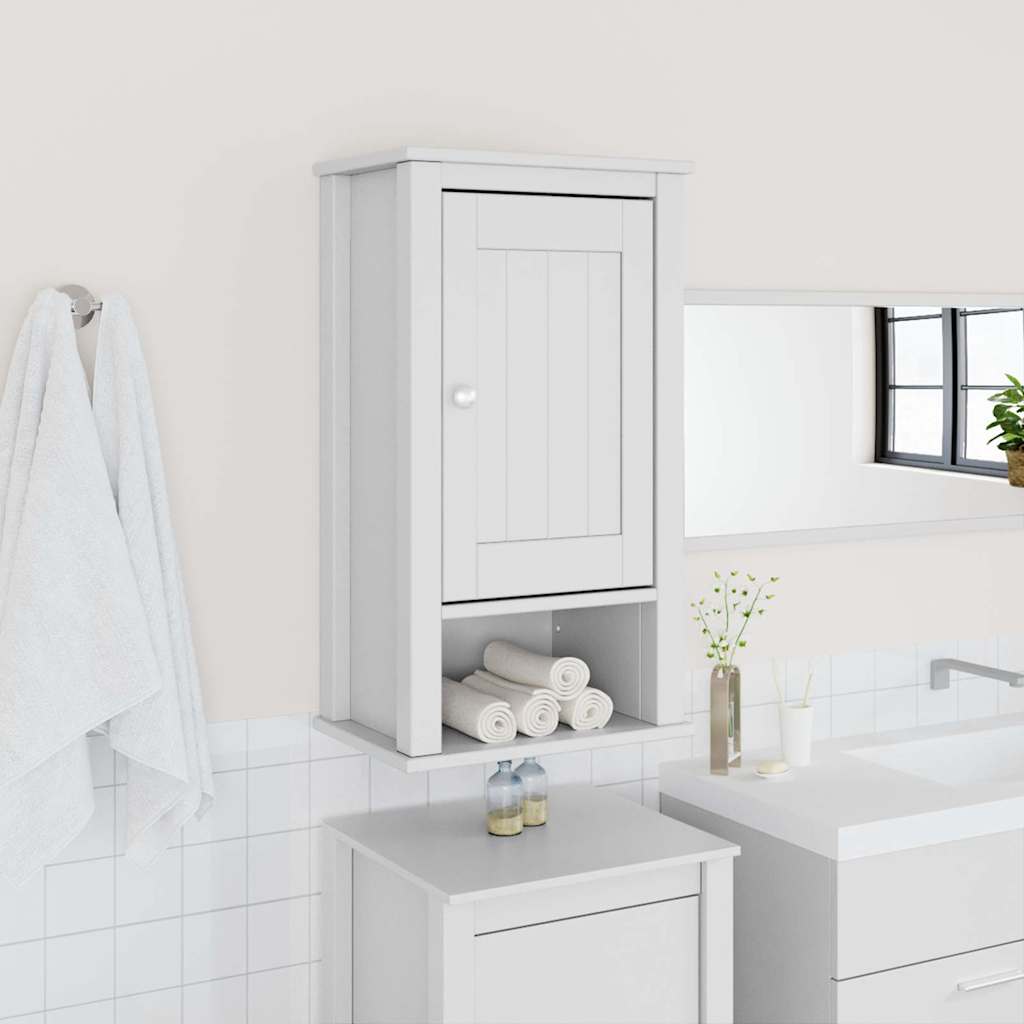 Mueble de baño madera maciza de acacia y hierro 40x30x90 cm