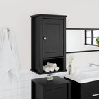 Mueble de baño madera maciza de acacia y hierro 40x30x90 cm
