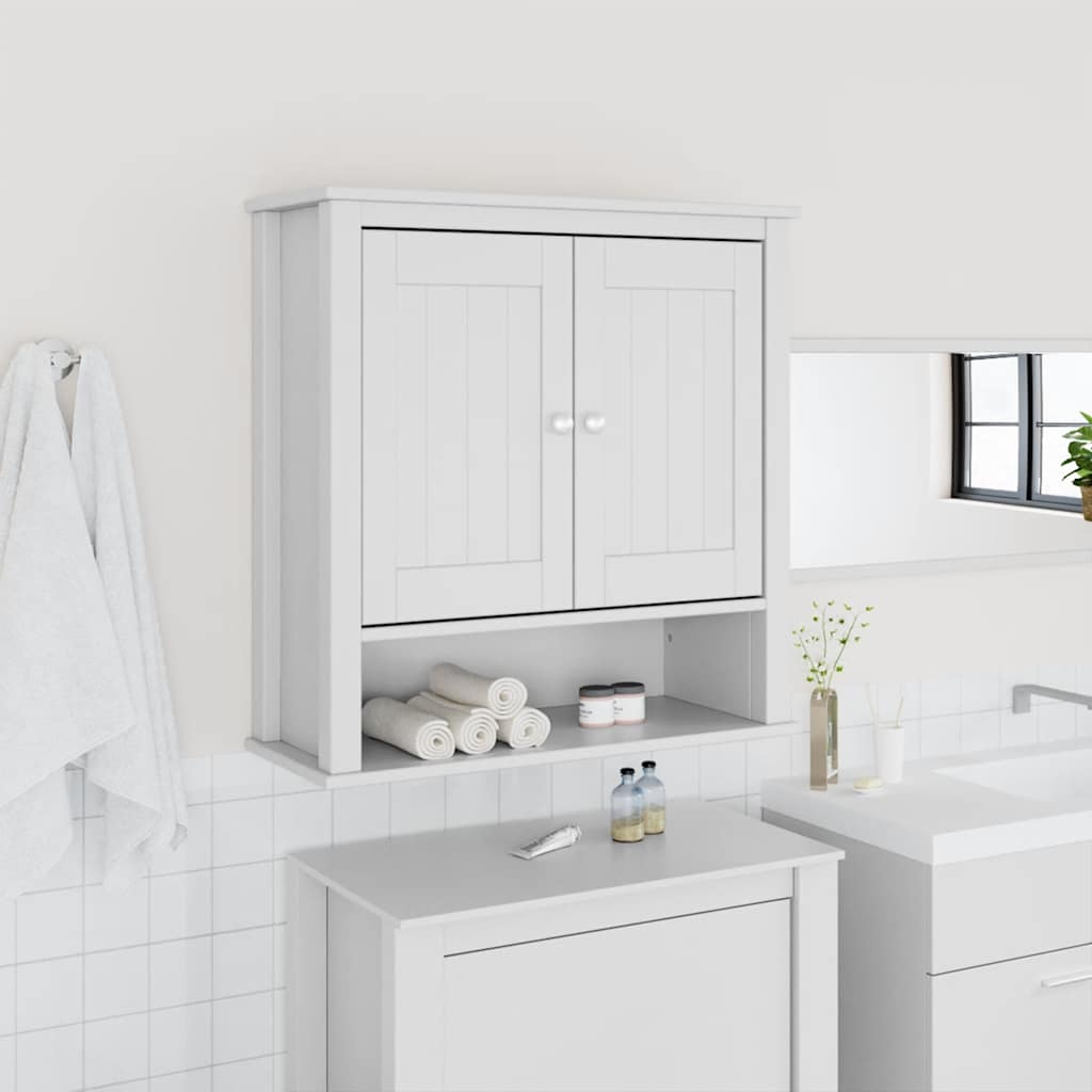 Mueble de baño madera maciza de acacia y hierro 40x30x90 cm