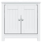 Mueble de lavabo baño BERG madera maciza pino blanco 60x34x59cm