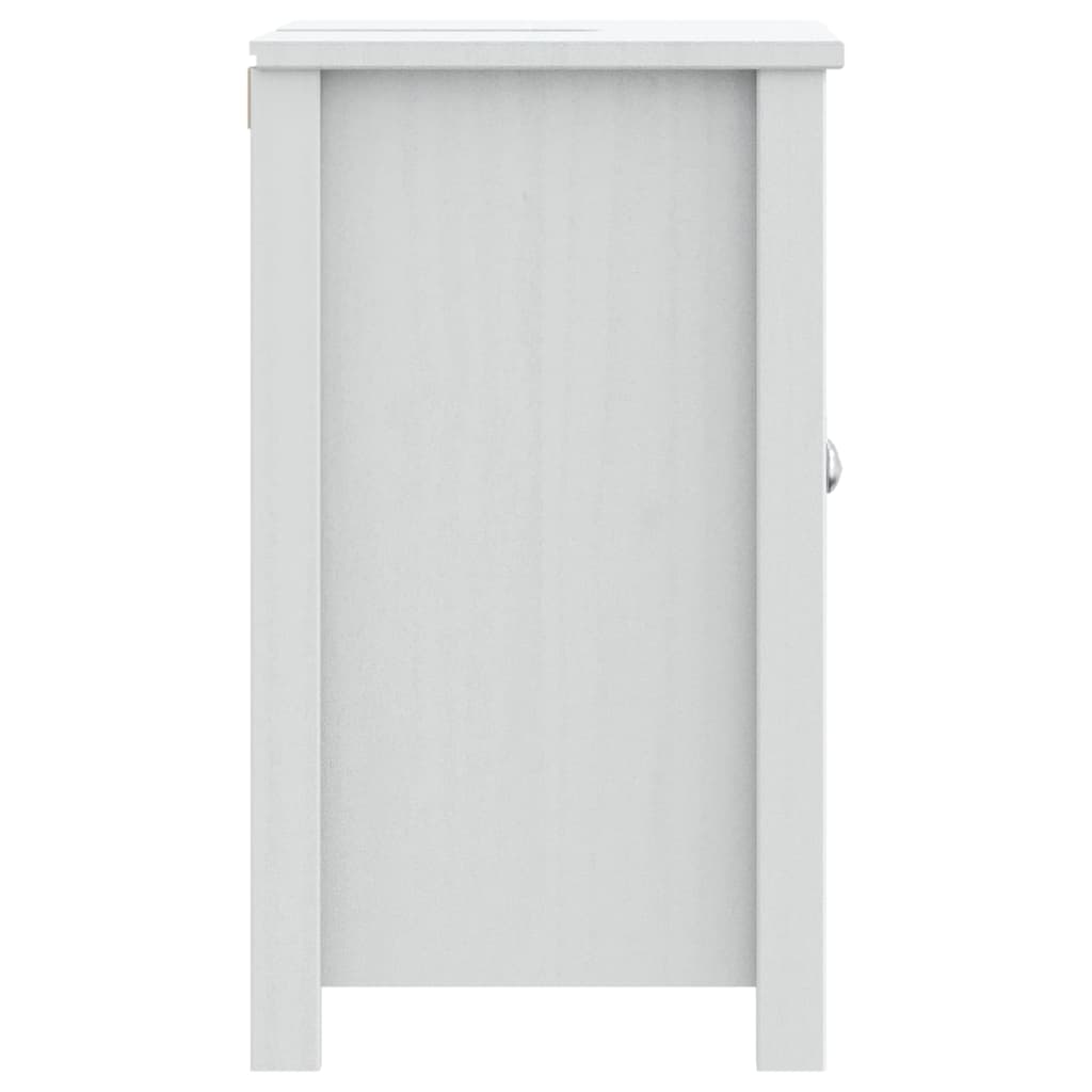 Mueble de lavabo baño BERG madera maciza pino blanco 60x34x59cm