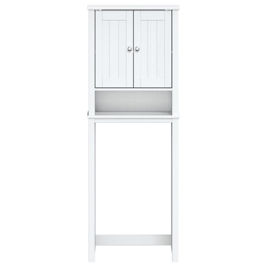 Mueble para inodoro BERG madera maciza blanco 60x27x164,5 cm