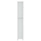 Mueble para inodoro BERG madera maciza blanco 60x27x164,5 cm