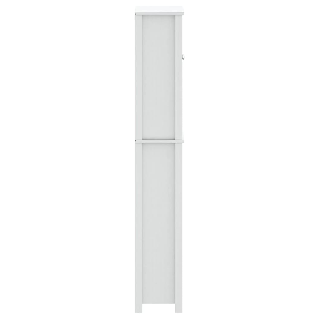 Mueble para inodoro BERG madera maciza blanco 60x27x164,5 cm