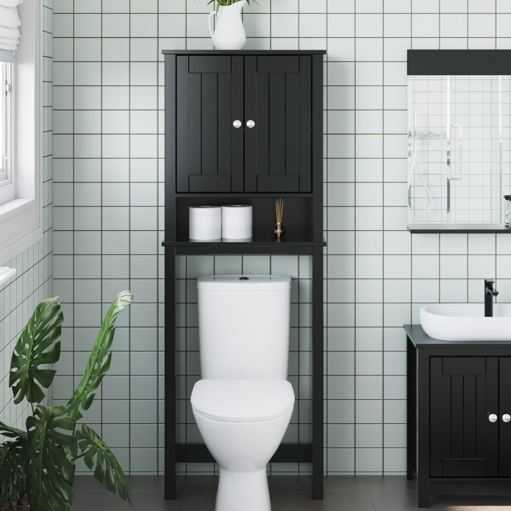Toilet cabinet BERG solid wood white 60x27x164.5 cm