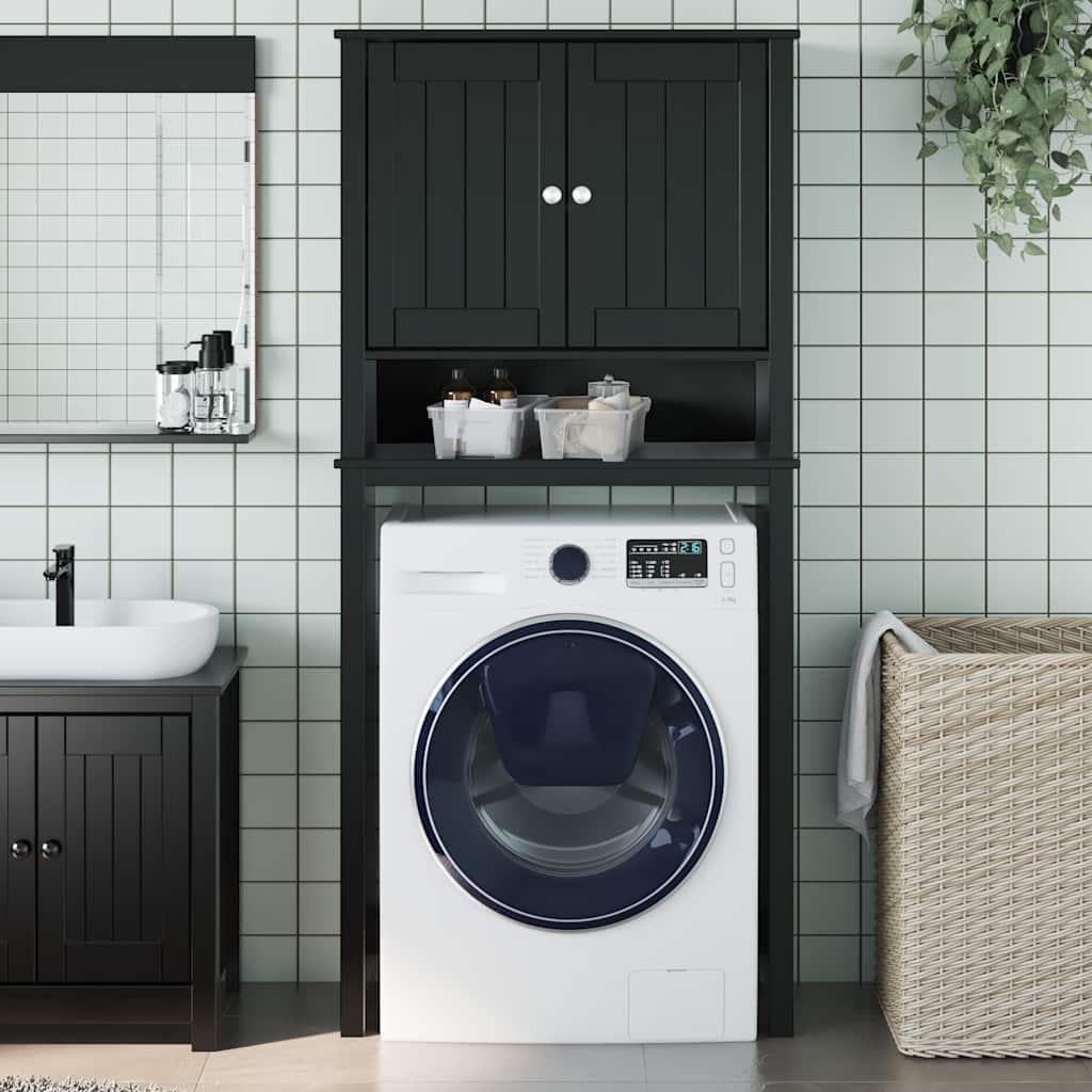 Toilet cabinet BERG solid wood white 60x27x164.5 cm