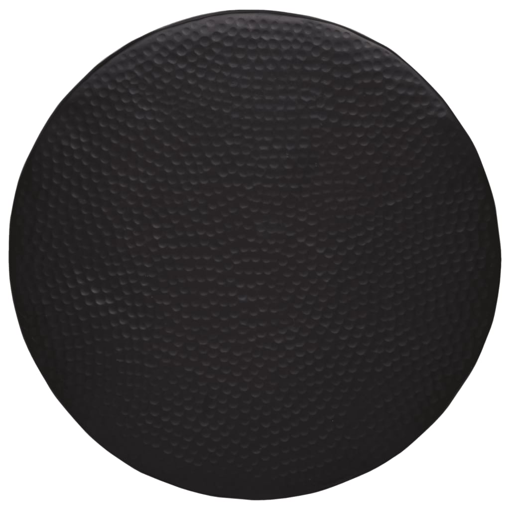 Mesa de centro aluminio martillado latón negro Ø 50x30 cm