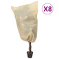 Cubiertas para plantas con cordón 12 uds 70 g/m² 0,8x0,8 m