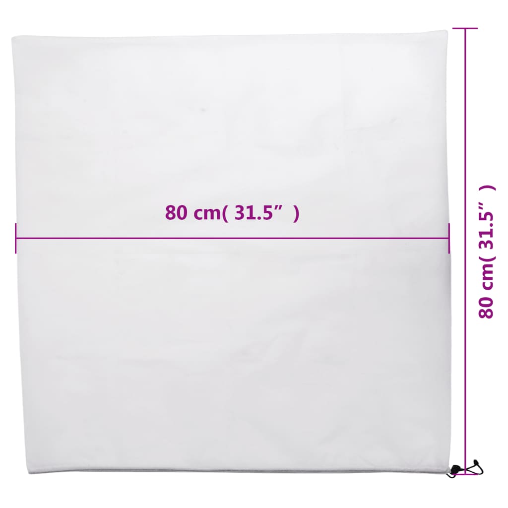 Cubiertas para plantas con cordón 12 uds 70 g/m² 0,8x0,8 m