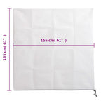 Cubierta para plantas con cremallera 10 uds 70 g/m² 1,55x1,55 m
