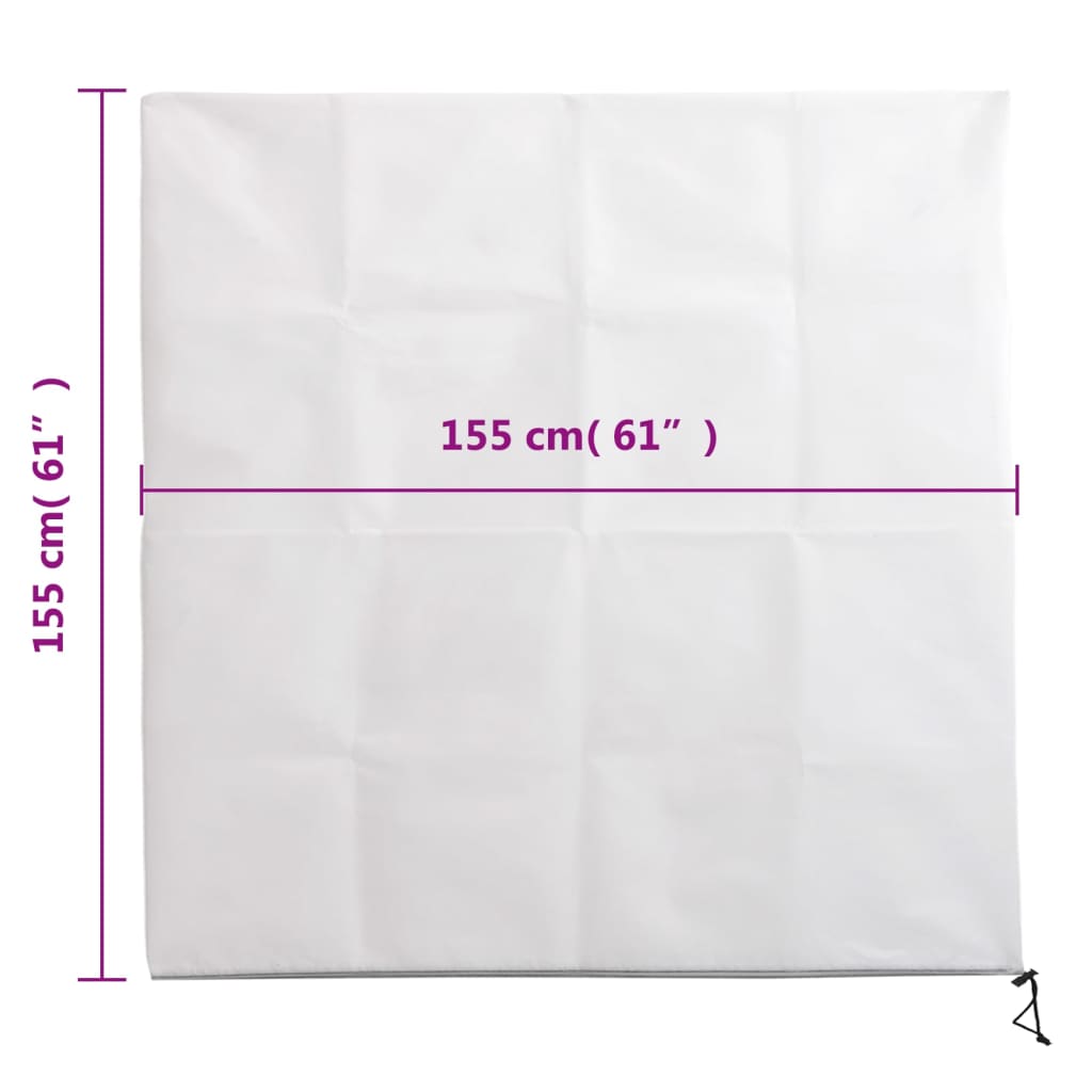 Cubierta para plantas con cremallera 10 uds 70 g/m² 1,55x1,55 m