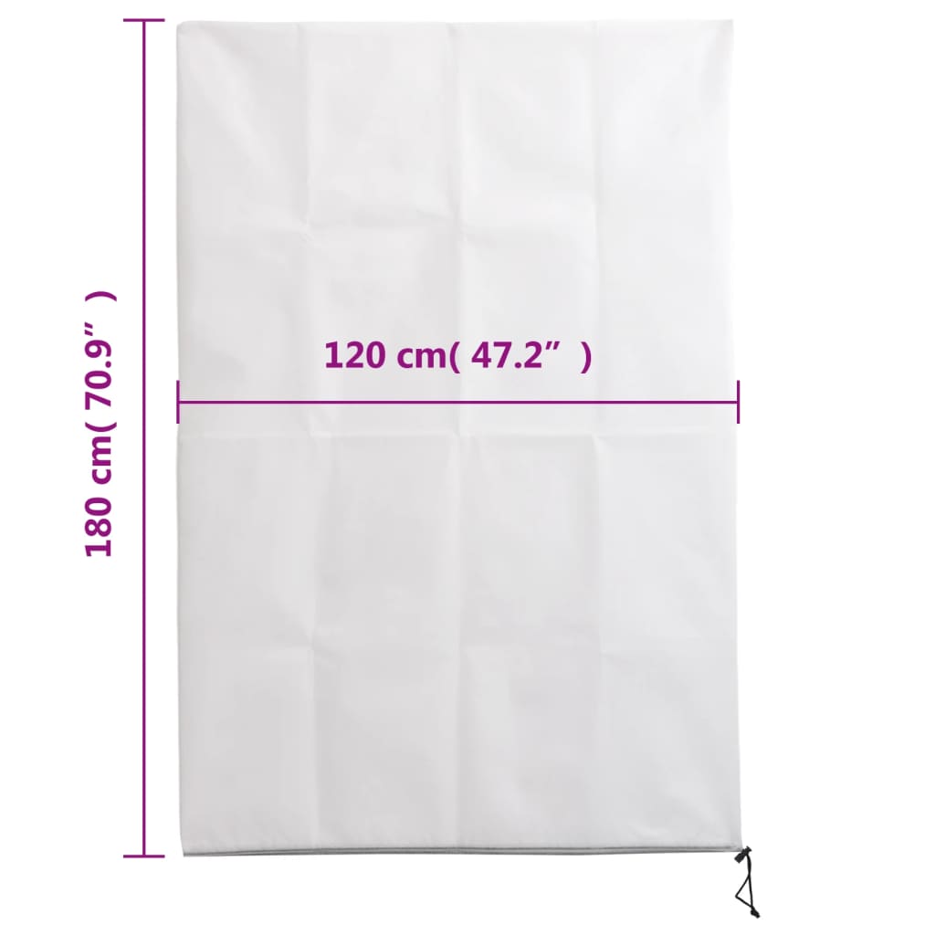 Cubiertas para plantas con cremallera 10 uds 70 g/m² 1,2x1,8 m