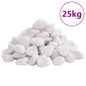 Pedras roladas polidas brancas 10 kg 2-5 cm