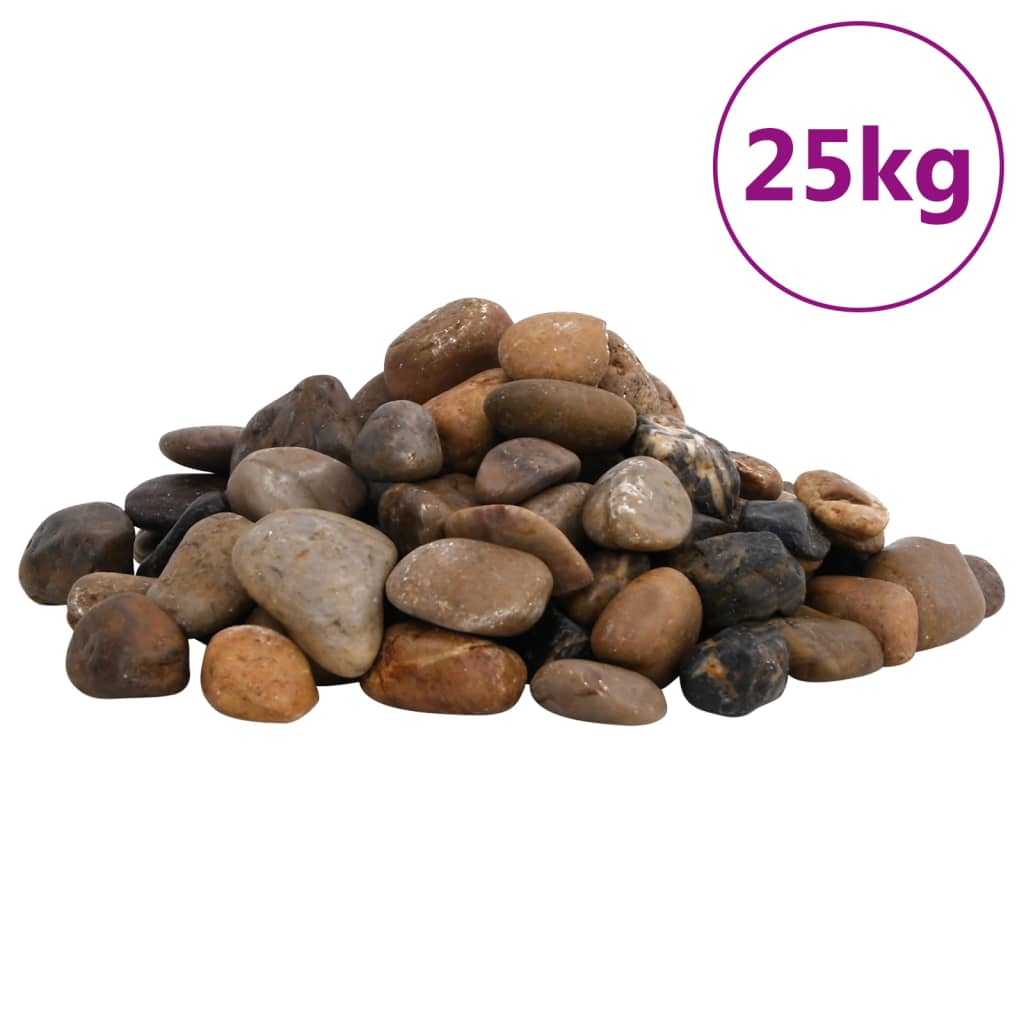 Guijarros pulidos colores mezclados 10 kg 2-5 cm