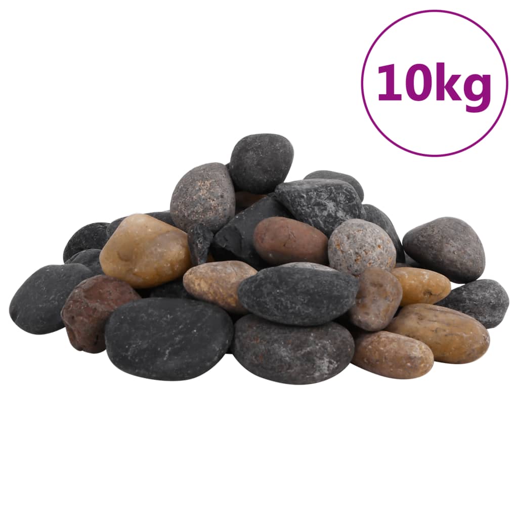 Guijarros pulidos colores mezclados 10 kg 2-5 cm