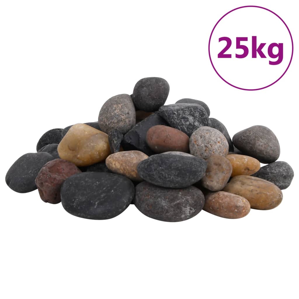 Guijarros pulidos colores mezclados 10 kg 2-5 cm
