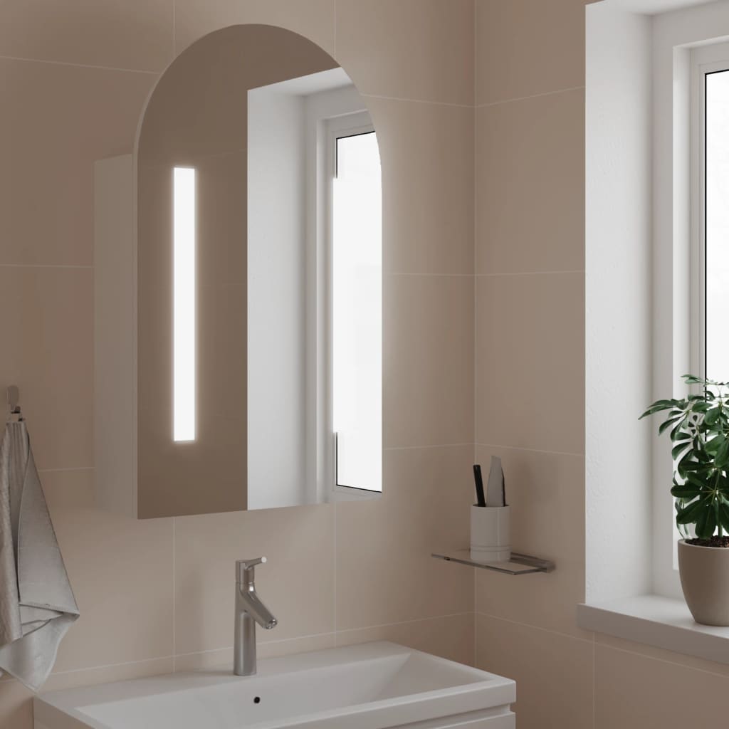 Armario con espejo baño madera marrón roble 60x16x60 cm