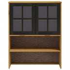 Mueble superior de aparador con puertas vidrio FLAM madera pino