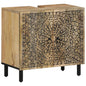 Solid acacia wood bathroom vanity unit 62x33x58 cm