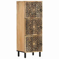 Armario auxiliar madera maciza de mango 40x33x110 cm