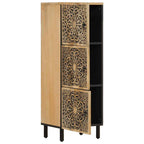 Armario auxiliar madera maciza de mango 40x33x110 cm
