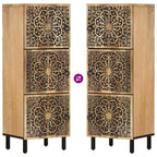 Armario auxiliar madera maciza de mango 40x33x110 cm