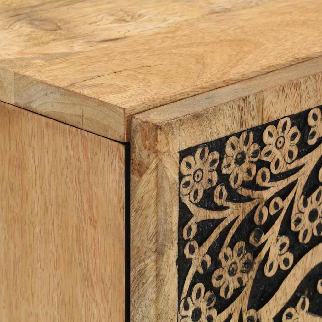 Armario auxiliar madera maciza de mango 40x33x110 cm