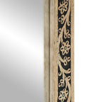 Espejo de baño madera maciza de acacia y vidrio 50x70x2,5 cm