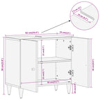 Armario de lavabo para baño madera maciza de mango 62x33x58 cm
