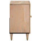Armario de lavabo para baño madera maciza de mango 62x33x58 cm