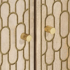 Armario de lavabo para baño madera maciza de mango 62x33x58 cm