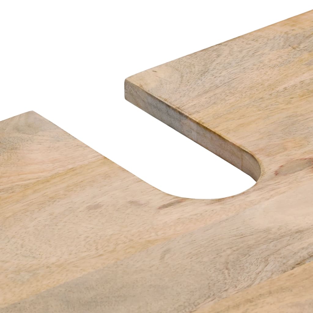 Armario de lavabo para baño madera maciza de mango 62x33x58 cm