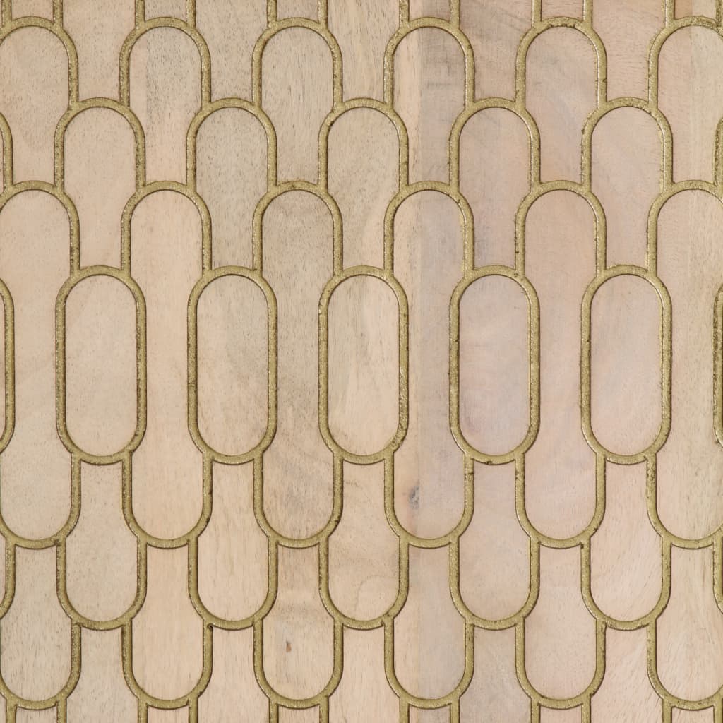 Armario de lavabo para baño madera maciza de mango 62x33x58 cm