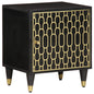 Mesita de noche de madera maciza de mango 40x33x46 cm