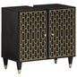 Solid mango wood bathroom vanity unit 62x33x58 cm