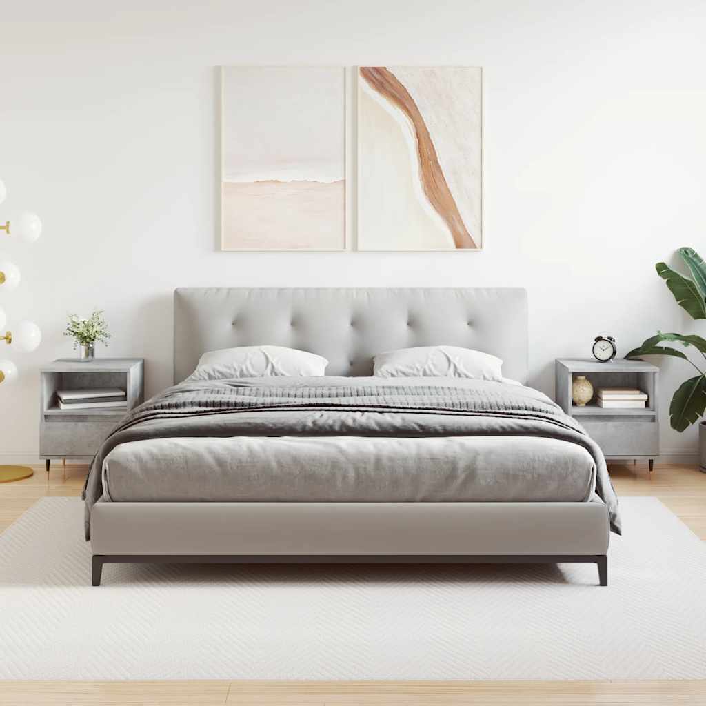 Mesitas de noche con puertas de vidrio 2 uds blanco 35x37x42 cm
