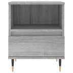 Mesita de noche 2 uds madera ingeniería gris Sonoma 40x35x50 cm