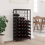 Botellero para 12 botellas madera maciza de pino 36x23x36 cm