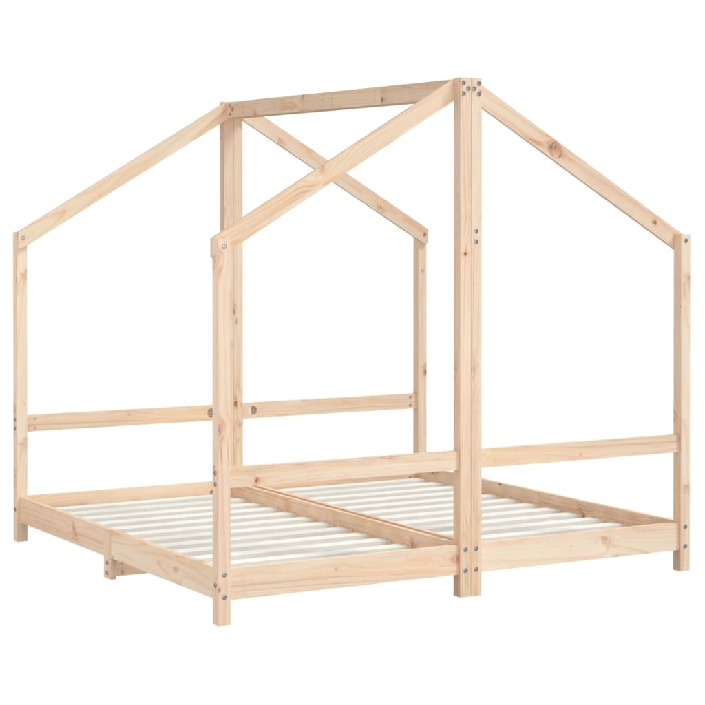 Estructura de cama de niños madera maciza de pino 2x(80x160) cm