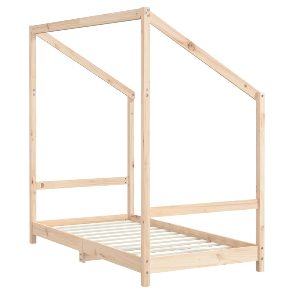 Estructura de cama de niños madera maciza de pino 2x(80x160) cm