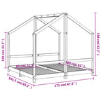 Estructura de cama de niños madera maciza de pino 2x(80x160) cm