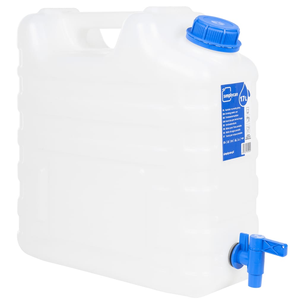 Garrafa de agua con grifo plástico transparente 15 litros