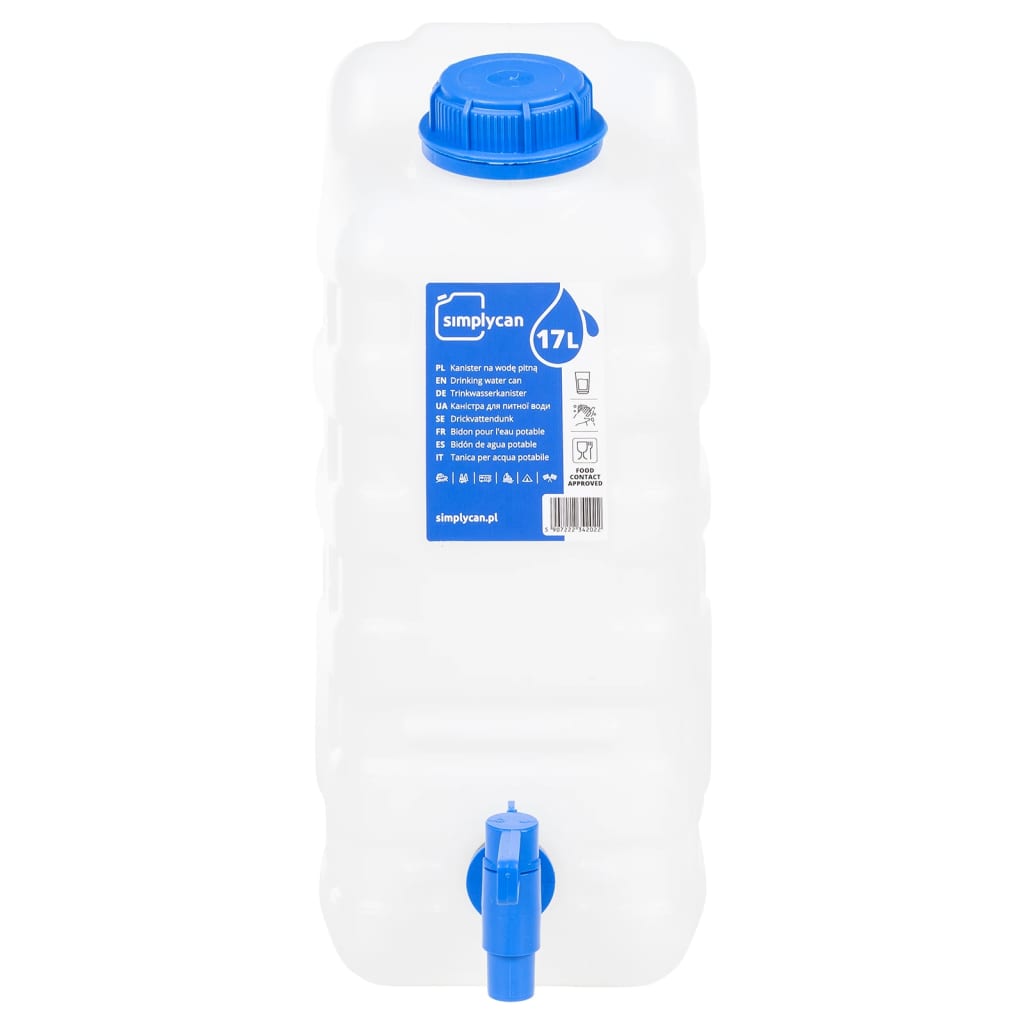 Garrafa de agua con grifo plástico transparente 15 litros